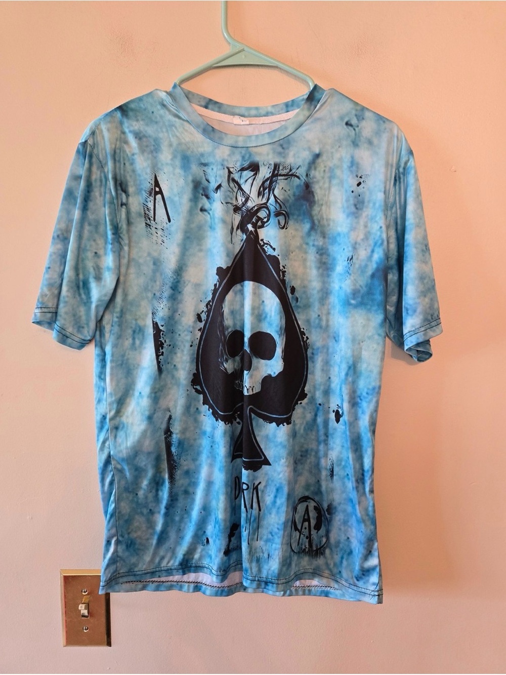 DARK SPADE, Men's L, Spades/skull Shirt, Pre-owned